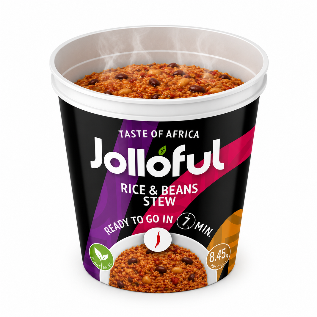 Jolloful white rice and beans stew