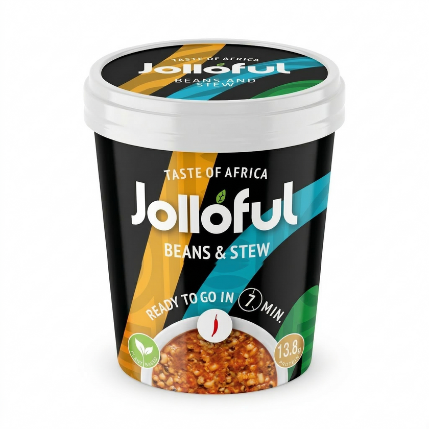 Jolloful beans and stew meal